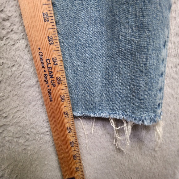 Ingrid and Isabel Maternity‎ Overalls Womens 2 Blue Denim Distressed Hem 36x27 - Picture 4 of 16